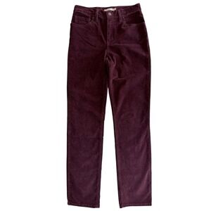 Levi's 724 High Rise Straight Pants Women‎ 28 Plum Purple Corduroy 18883-0253
